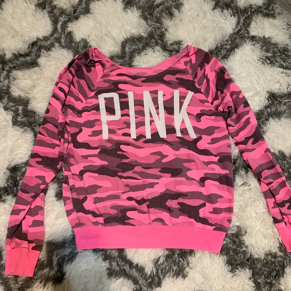 PINK camo long sleeves